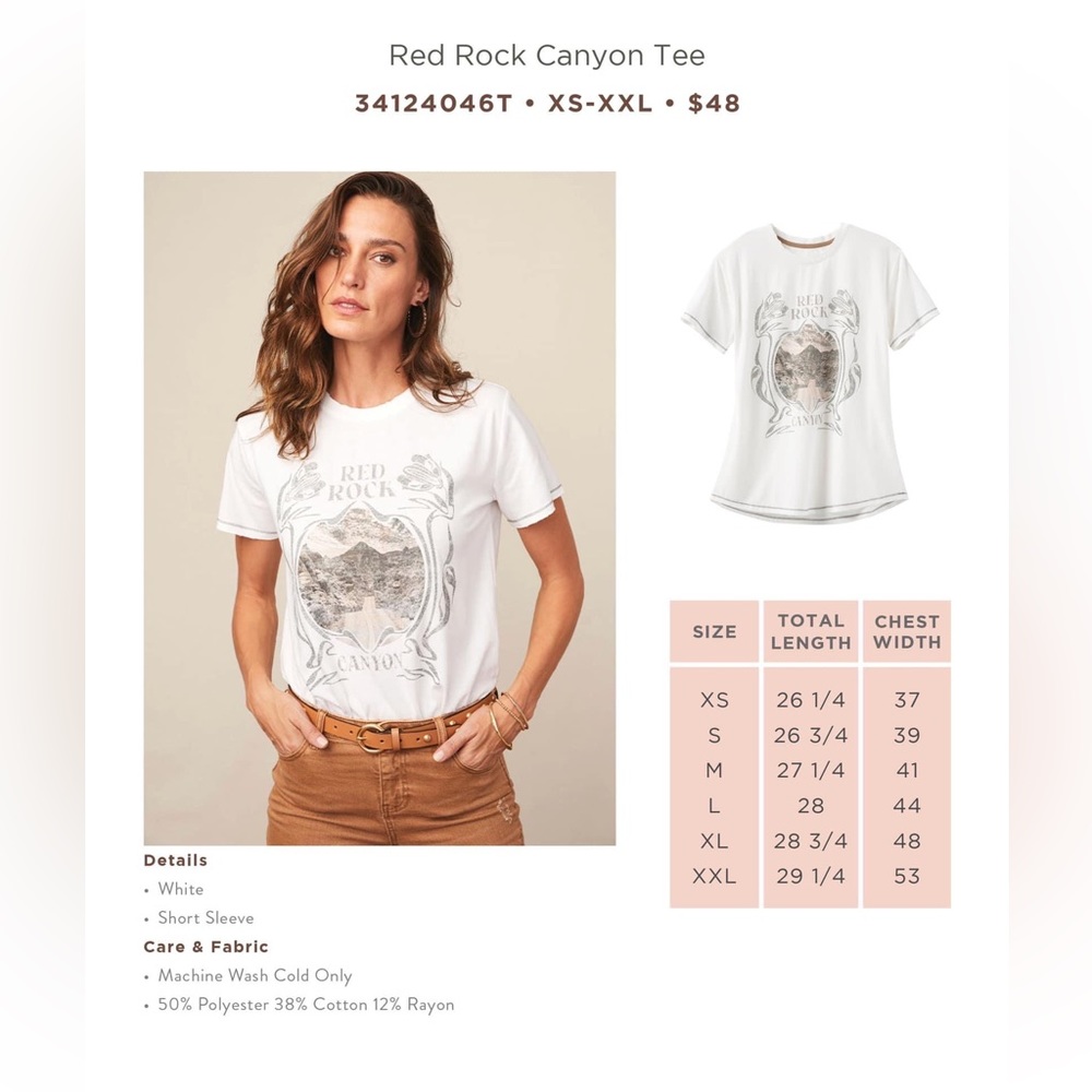 Matilda Jane Red Rock Canyon Tee, size L